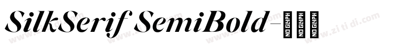 SilkSerif SemiBold字体转换